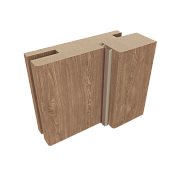 Деталь короба телескопическая Эко-шпон 70х28х2070 дуб натуральный с уплотнителем
